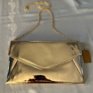 Hello 3AM Gold Envelope Clutch Bag NWT